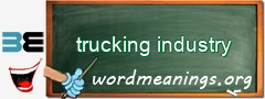 WordMeaning blackboard for trucking industry